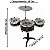Bateria Brinquedo Musical World Infantil Rock Star 4 Pcs - Imagem 2