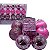 Kit Decoração Enfeite de Natal 6cm 20 Unidade Rosa - Imagem 1