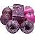Kit Decoração Enfeite de Natal 6cm 20 Unidade Rosa - Imagem 5