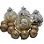 Kit Decoração Enfeite de Natal 8cm e 4cm 30 Unidade Dourado - Imagem 6