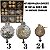 Kit Decoração Enfeite de Natal 8cm e 4cm 30 Unidade Dourado - Imagem 5