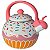 Chaleira Cupcake Esmaltada Gás Indução Apito 2,2 Litros - Imagem 7