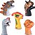 Dedoches Divertidos Dinossauros Animais de Silicone 5 uni - Imagem 6