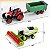 KIT TRATOR COM CARRETINHA COLHEITADEIRA CEIFA DE BRINQUEDO - Imagem 2