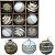 Kit Decoração Enfeite de Natal 8cm 9 Unidade Dourado - Imagem 9
