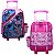 MOCHILA ESCOLAR LILO E STITCH REFORÇADA ROSA RODINHAS - Imagem 8