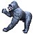 Brinquedo King Kong De Borracha 30cm Grande Com Som e Luz - Imagem 1