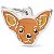 Identificador para Cão Chihuahua - Marrom Personalizado - Imagem 1