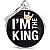 Medalha de Identificação MyFamily Charms Médio - "Sou o Rei" CH17MKING - Imagem 1