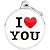 Medalha de Identificação MyFamily Charms - Círculo Grande "Eu Te Amo" CH17LOVEYOU - Imagem 1