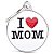 Medalha de Identificação MyFamily Charme Médio - Eu Amo Mamãe CH17MLOVEMOM - Imagem 1