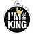 Medalha de Identificação Grande MyFamily Charms - Eu Sou o Rei CH17KING - Imagem 1