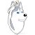 Identificação MyFamily para Cão Husky Siberiano Cinza e Branco - Medalha MF13 - Imagem 1