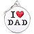 Charm de Identificação MyFamily Médio I Love Dad - Medalha Personalizada CH17MLOVEDAD - Imagem 1