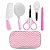 Kit de Cuidados Pessoais Buba 7286 - Rosa: Escova, Pente, Tesoura e Cortador de Unhas - Imagem 1