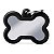 Placa de identificação MyFamily Hushtag Osso HTB01BLACK - Cromado/Preto - Imagem 1
