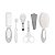 Kit de cuidados com escova, pente, tesoura, cortador de unhas e lixa Buba 12741 (Cinza) - Imagem 1