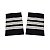 Epaulettes de Piloto Navais Metálicas Prata 3 Barras WAPX705-3S - Imagem 1
