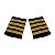 Epaulettes de Piloto 4 Faixas Douradas Metálicas e Pretas WAPX700-4GM - Imagem 1