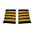 Epaulettes de Piloto 4 Faixas Douradas em Nylon Preto - Modelo WAPX700-4GN - Imagem 1