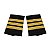 Epaulettes de Piloto 3 Barras Ouro Metalizado Preto WAPX700-3GM - Imagem 1