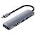 Hub USB-C 3.1 6 em 1 com HDMI, 2 USB 3.0, Leitor SD/TF - Cinza - Imagem 1