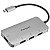 Adaptador Hub Targus ACH226BT USB-C 4 em 1 - Prata Premium - Imagem 1
