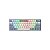 Teclado Gamer Redragon Fizz Rainbow K617 Switch Blue Layout 60% - Branco e Cinza - Imagem 1