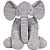 Almofada de Pelúcia Elefante Gigante Buba Cinza 60cm. Brinquedo de Pelúcia Decorativo - Imagem 1