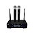 Microfone Sem Fio Satellite A-MK1203 com 2 Microfones Bivolt - Preto - Imagem 1