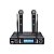 Microfone Sem Fio Megastar MIC5539PRO com 2 Microfones Bivolt - Cor Preto - Imagem 1