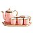 Conjunto de Xícaras e Bule em Cerâmica com Bandeja - 8 Peças Elegantes - Imagem 1