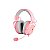 Headset Gamer Redragon Zeus X H510P-RGB USB Rosa com Iluminação LED - Imagem 1