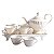 Conjunto Elegante de Porcelana para Chá e Café - 8 Peças - Imagem 1