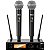 Microfone Duplo Sem Fio UHF BLG UF-02 - Imagem 1