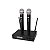 Microfone Sem Fio BLG UF-02 - Sistema UHF Dual - 2 Microfones - Preto - Imagem 1