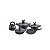 Conjunto de Panelas Indução Ucc Life com Revestimento Granit Preto - 8 Peças - Imagem 1