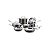 Conjunto de Panelas Cuisinart BSC7-11 em Aço Inoxidável para Indução - 11 Peças Pretas - Imagem 1