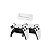 Controle Game Stick M15 Pro para Nintendo e Playstation - 2 Controles - Branco - Imagem 1