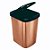 Lixeira Prática 9 Litros  Metalizado Rosé Click Label - Imagem 1