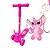 Patinete Stitch Rosa Infantil 3 Rodas Com Luz Som e Bichinho - Imagem 1