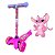 Patinete Stitch Rosa Infantil 3 Rodas Com Luz - Imagem 1