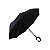 Guarda-chuva Invertido Dupla Camada Flores Cabo C Preto/Preto - Imagem 1