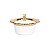 Sopeira de Porcelana Branco/Dourado com Tampa 1LT - Imagem 1