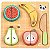 Jogo de Comidas para Cortar Hi Pando - HP019 (10 Peças) - Imagem 1