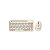 Teclado Wireless FTX FTXGK01 Bluetooth (Espanhol) + Mouse Dourado - Imagem 1