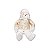 Boneco de Neve 33-55CM - Dourado e Branco - Imagem 1