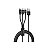 Cabo Devia EC048 3 Em 1 USB-A Para USB-C/ Lightning/ M-USB 1,2 Metros - Preto - Imagem 1