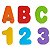 Jogo de letras e números para banheiro Munchkin (36 peças) - Imagem 1