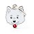 Placa de identificação MyFamily Friends Cachorro Spitz Alemão Branco MF29WHITE - Imagem 1